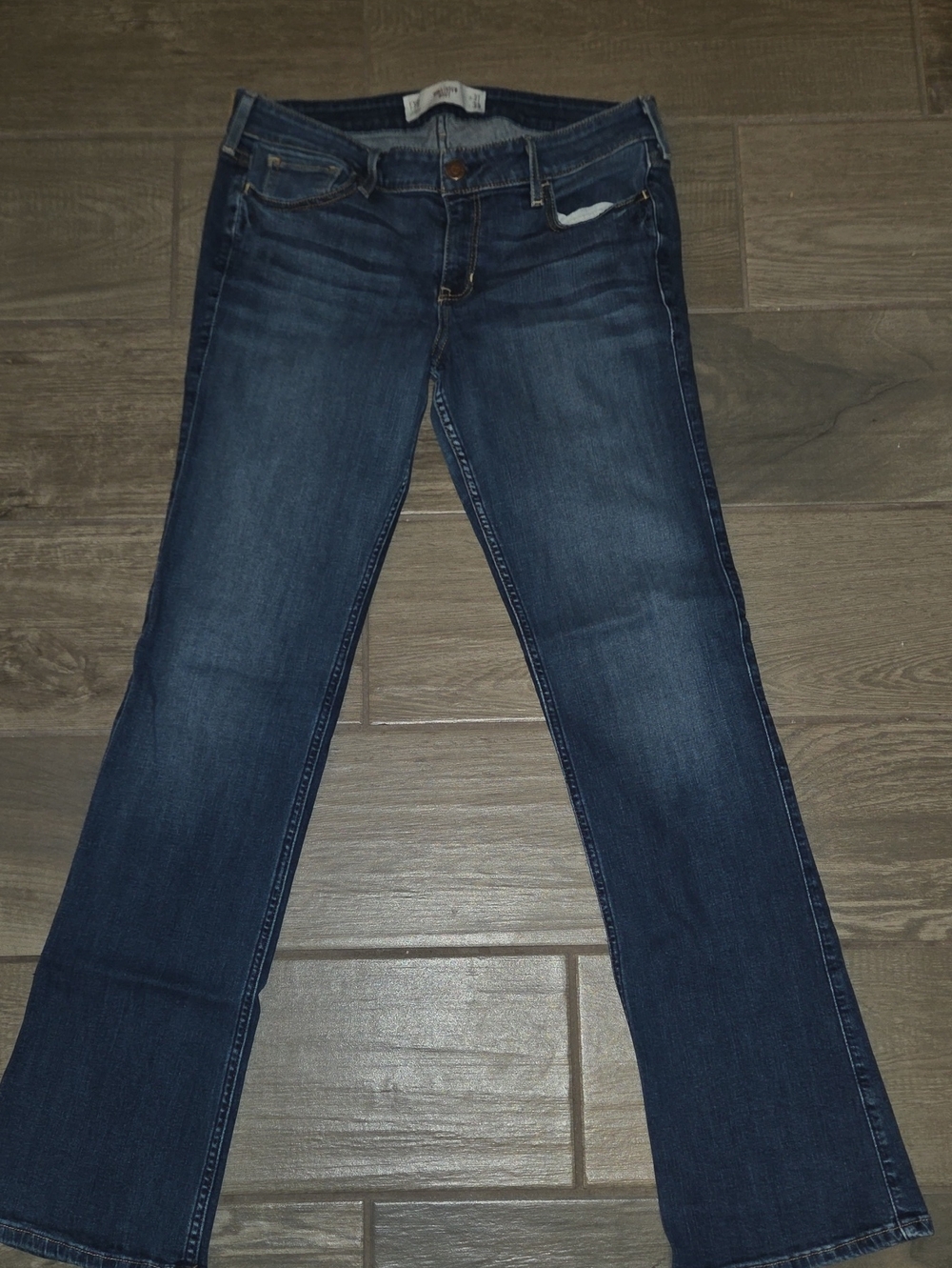Hollister Dark Blue Flare Jeans - Wide Leg